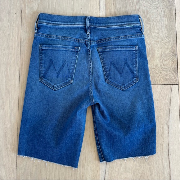MOTHER The Super Cruiser Blue Moon Denim Jean Shorts (Cut) Size 27 - Picture 3 of 6